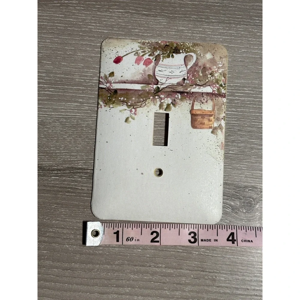 VTG Floral Watercolor Light Switch Cover Single‎ Toggle Farmhouse Cottagecore